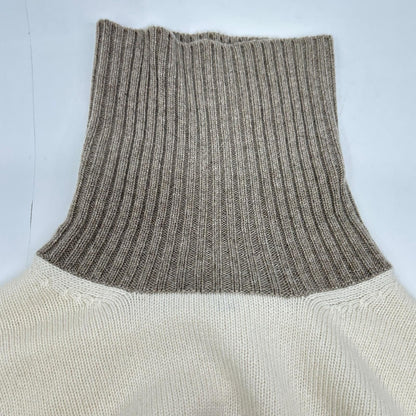 Loro Piana Ivory Brown Gray Baby Cashmere High Neck Knit Pullover 40 Sweater — view 6