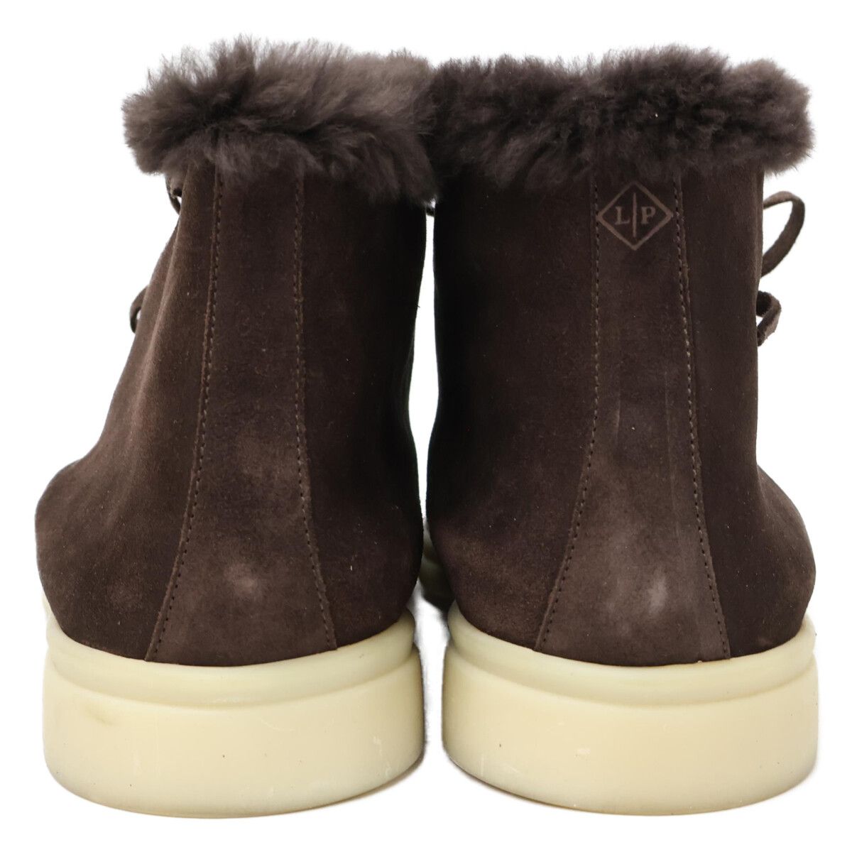 Loro Piana Shearling Leather Fleece Chukka Boots — view 4
