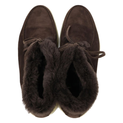 Loro Piana Shearling Leather Fleece Chukka Boots — view 6