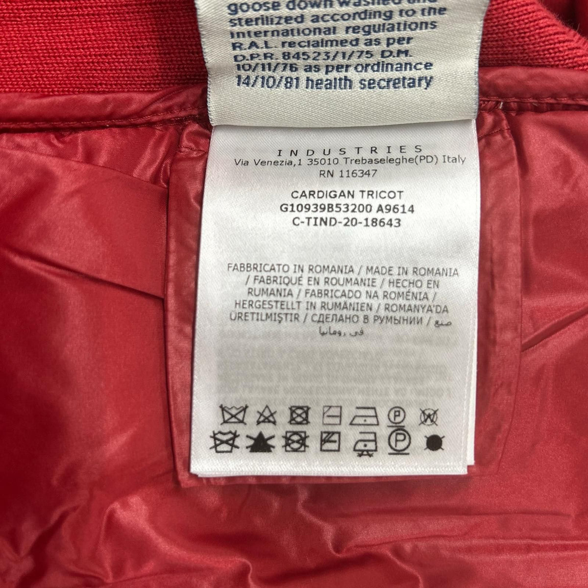 Moncler Down Paneled Tricot Cardigan Zip Up Knit Jacket XS — view 5
