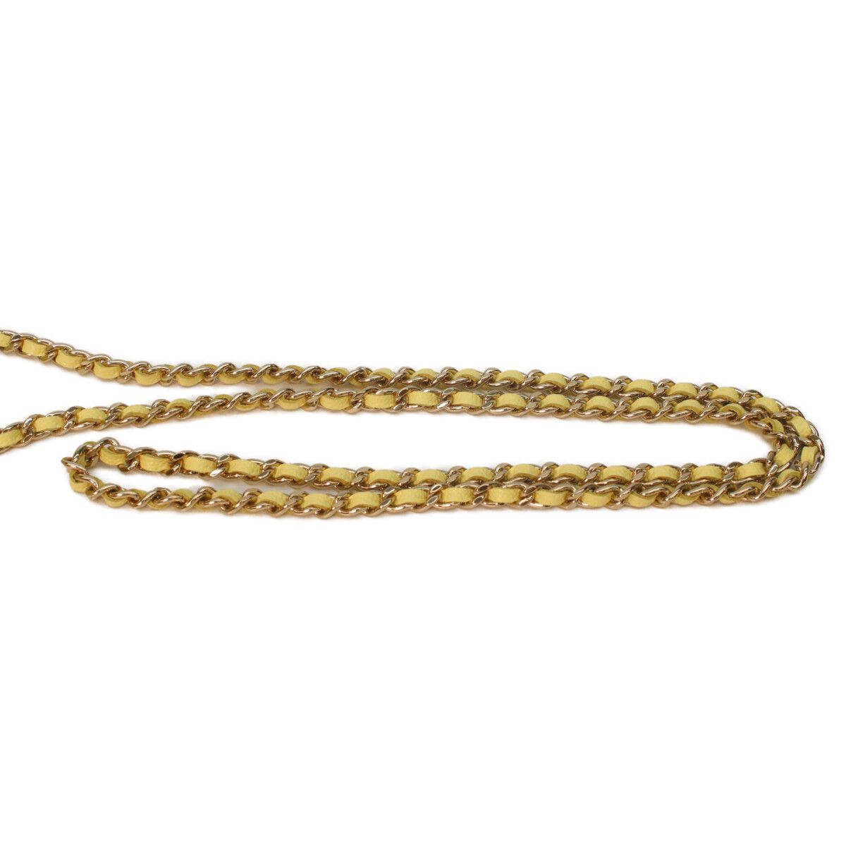Chanel Yellow Caviar Gold Quilted Vanity Heart Rhinestone CC Logo — view 7