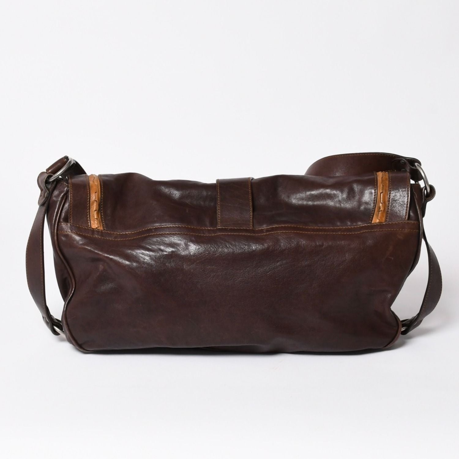 Dior Gaucho Saddle Shoulder Bag Galliano Era Leather Western Style Dark Brown — view 2