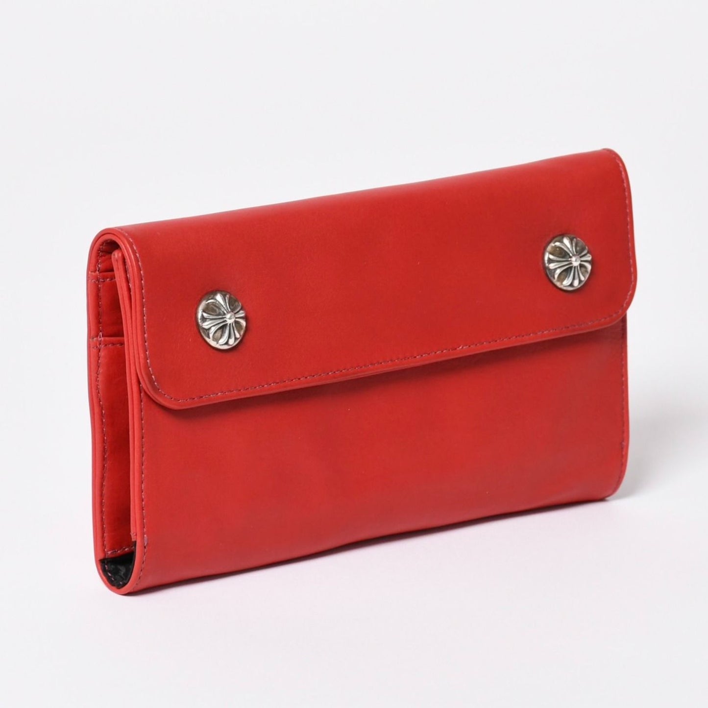 Chrome Hearts Wave Cross Ball Button Wallet Soft Leather — view 3