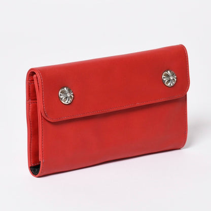 Chrome Hearts Wave Cross Ball Button Wallet Soft Leather — view 3