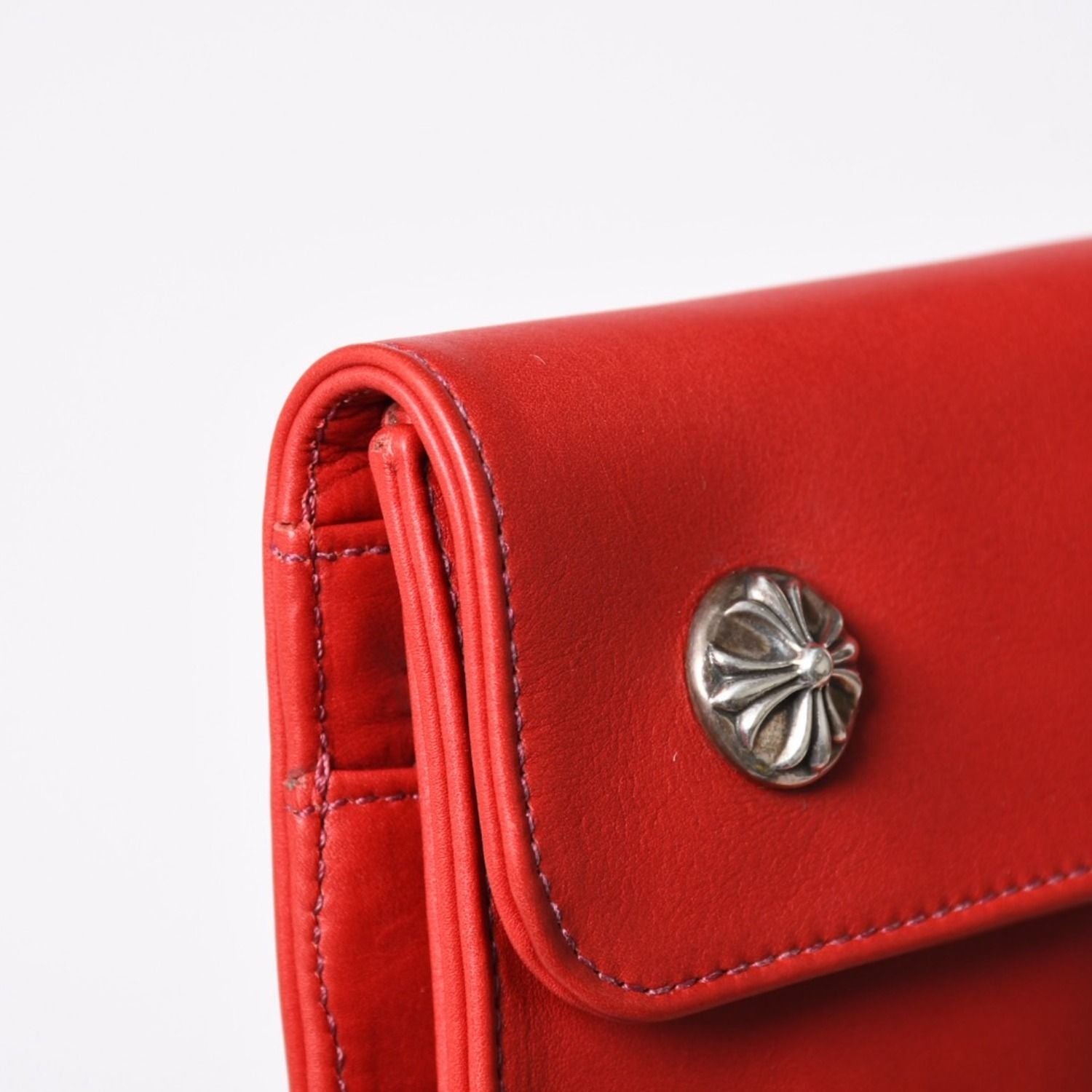 Chrome Hearts Wave Cross Ball Button Wallet Soft Leather — view 5