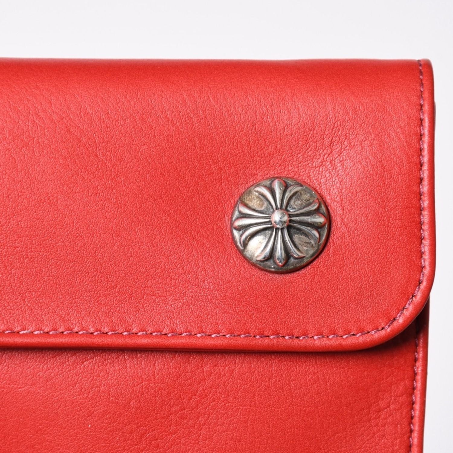 Chrome Hearts Wave Cross Ball Button Wallet Soft Leather — view 4