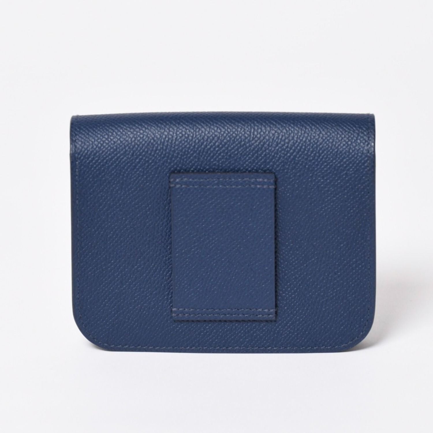 Hermes Constance Slim Bifold Wallet Veau Epsom Navy Pouch Gold — view 3