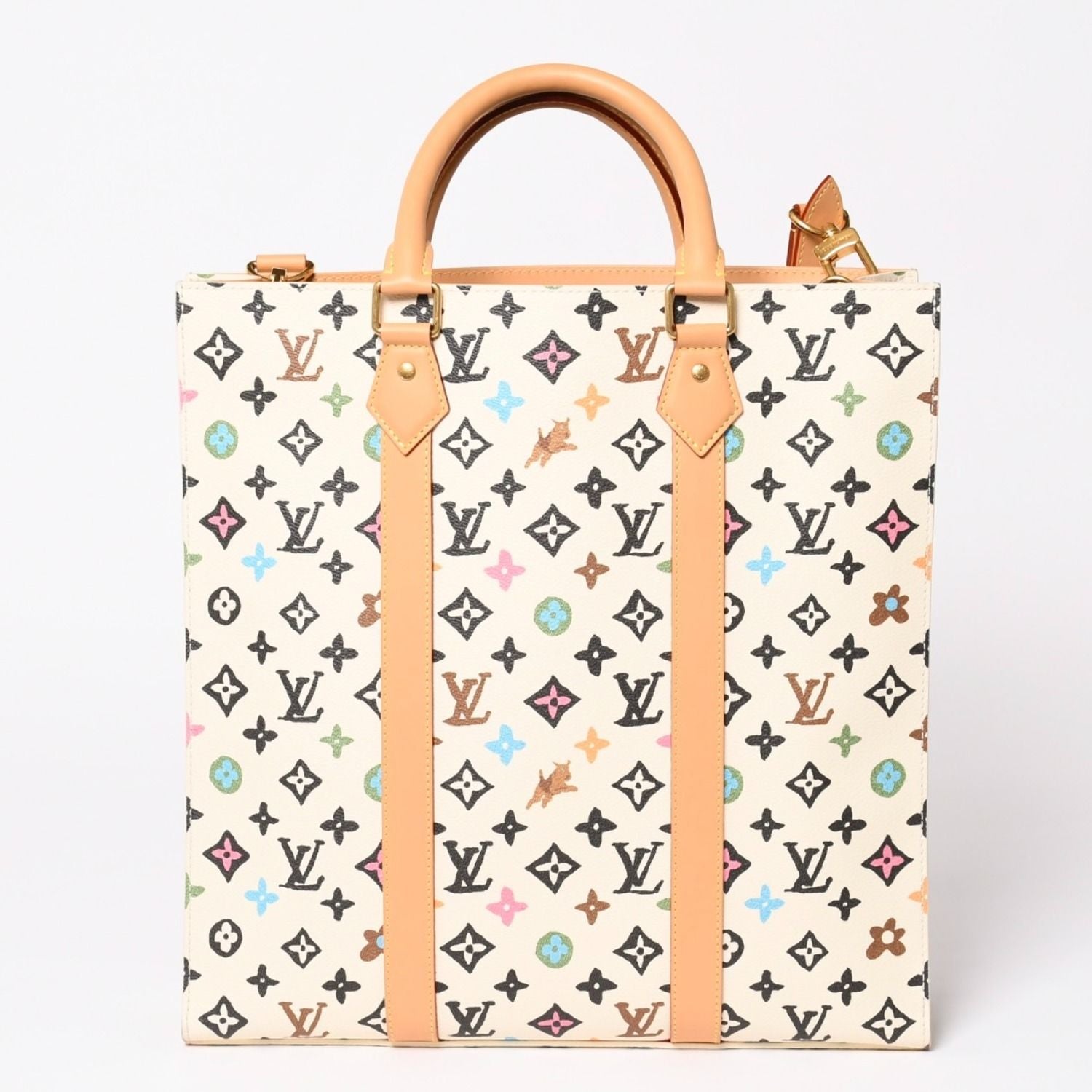 Louis Vuitton Monogram Craggy Sac Plat 2-Way Tote Bag Ivory Multicolor — view 2