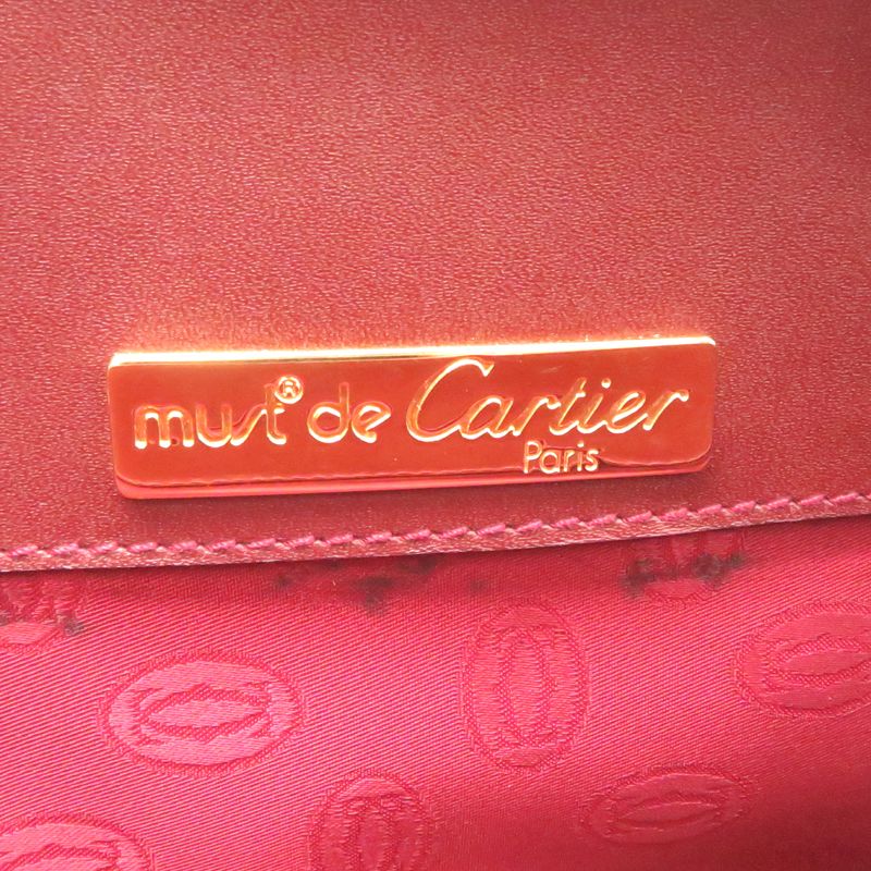 Cartier Shoulder Bag Burgundy — view 7