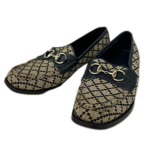 Gucci GG Canvas Leather Horsebit Loafers