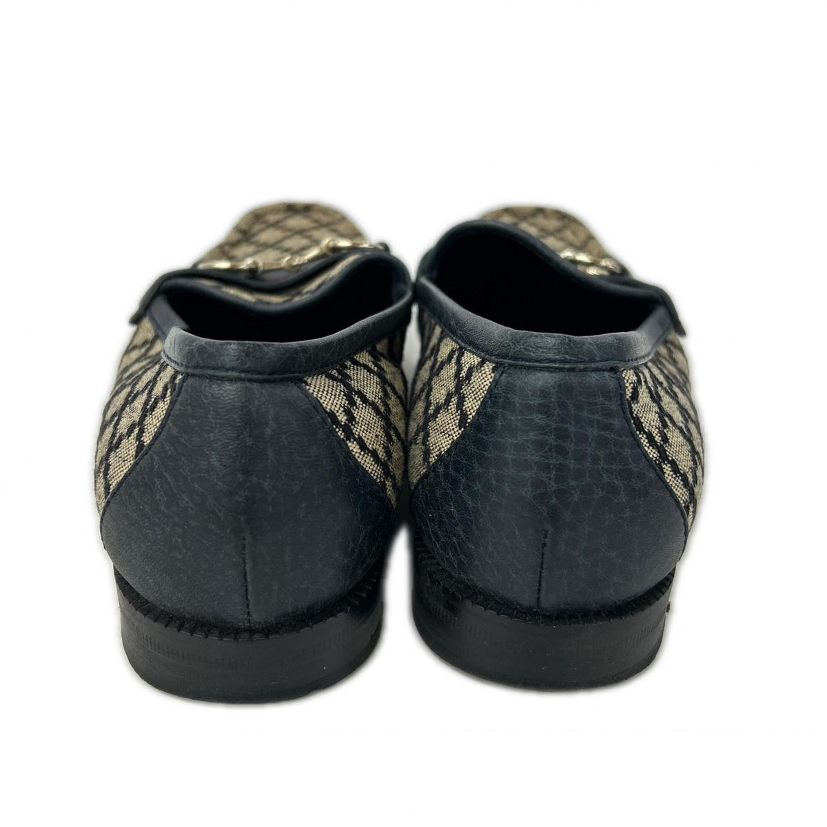 Gucci GG Canvas Leather Horsebit Loafers — view 3