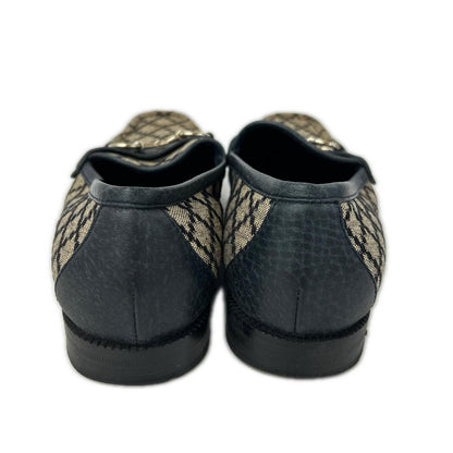Gucci GG Canvas Leather Horsebit Loafers — view 3
