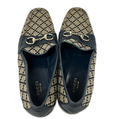 Gucci GG Canvas Leather Horsebit Loafers — view 5