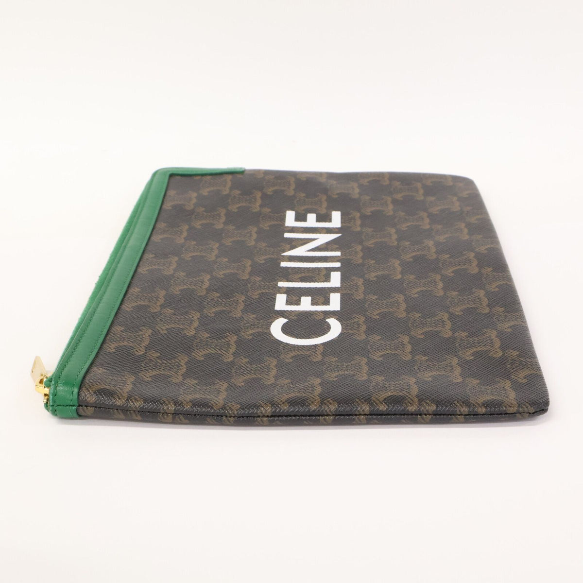Celine Triomphe Logo Print Clutch Bag — view 4