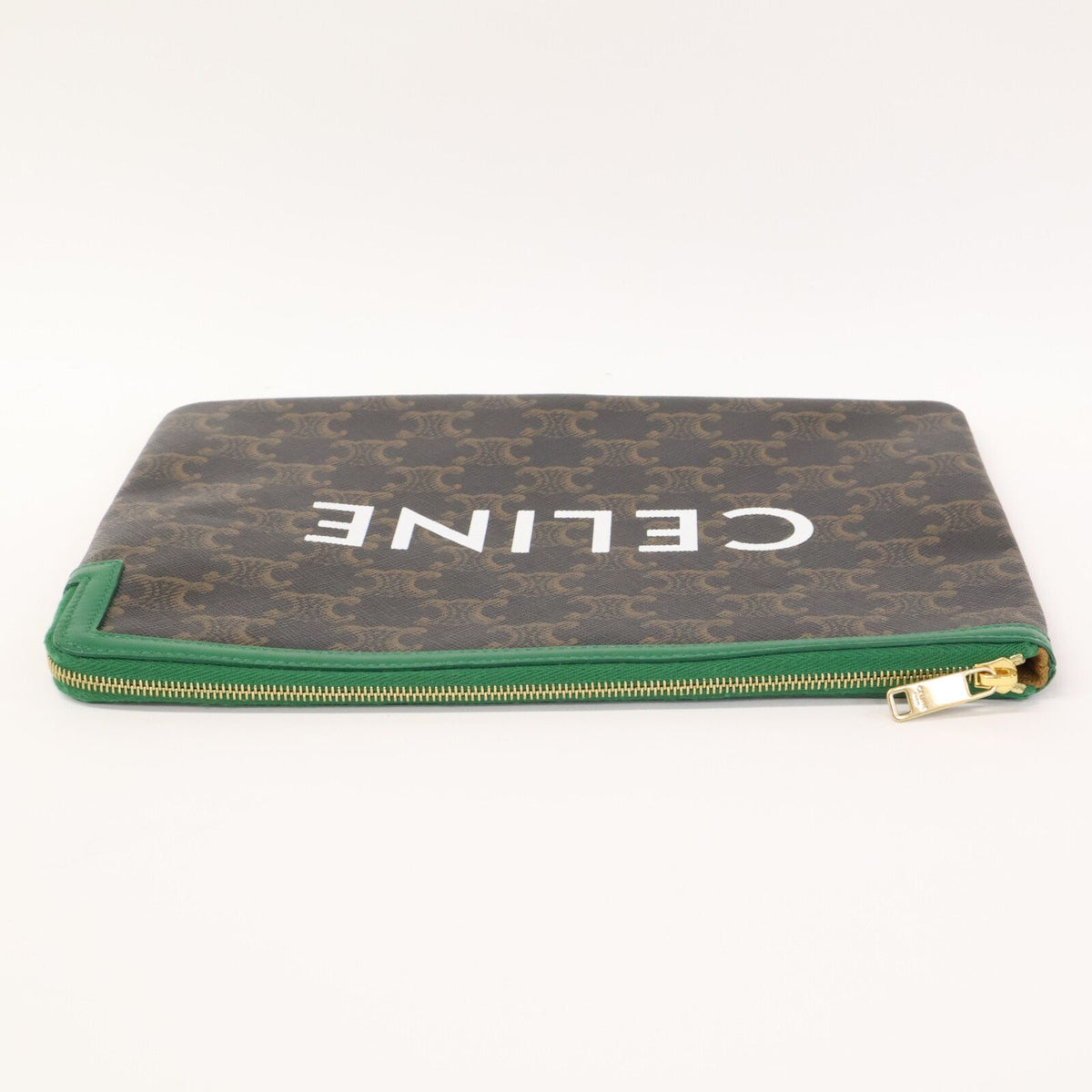 Celine Triomphe Logo Print Clutch Bag — view 3