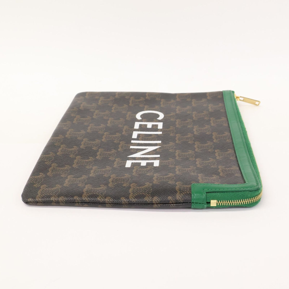 Celine Triomphe Logo Print Clutch Bag — view 6