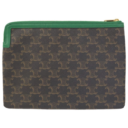 Celine Triomphe Logo Print Clutch Bag — view 2