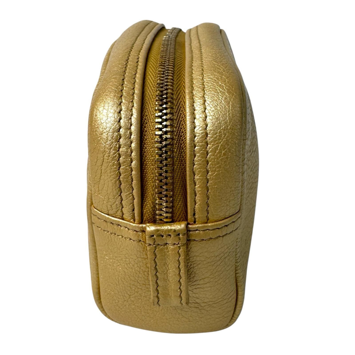 Loewe Pouch Heritage Gold Leather Cosmetic Case — view 4