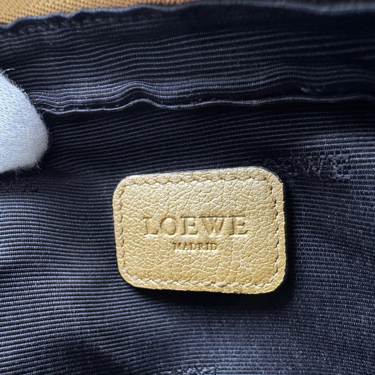 Loewe Pouch Heritage Gold Leather Cosmetic Case — view 7