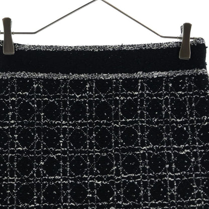 Dior Macro Cannage Technical Flare Tweed Mini Skirt Black — view 3