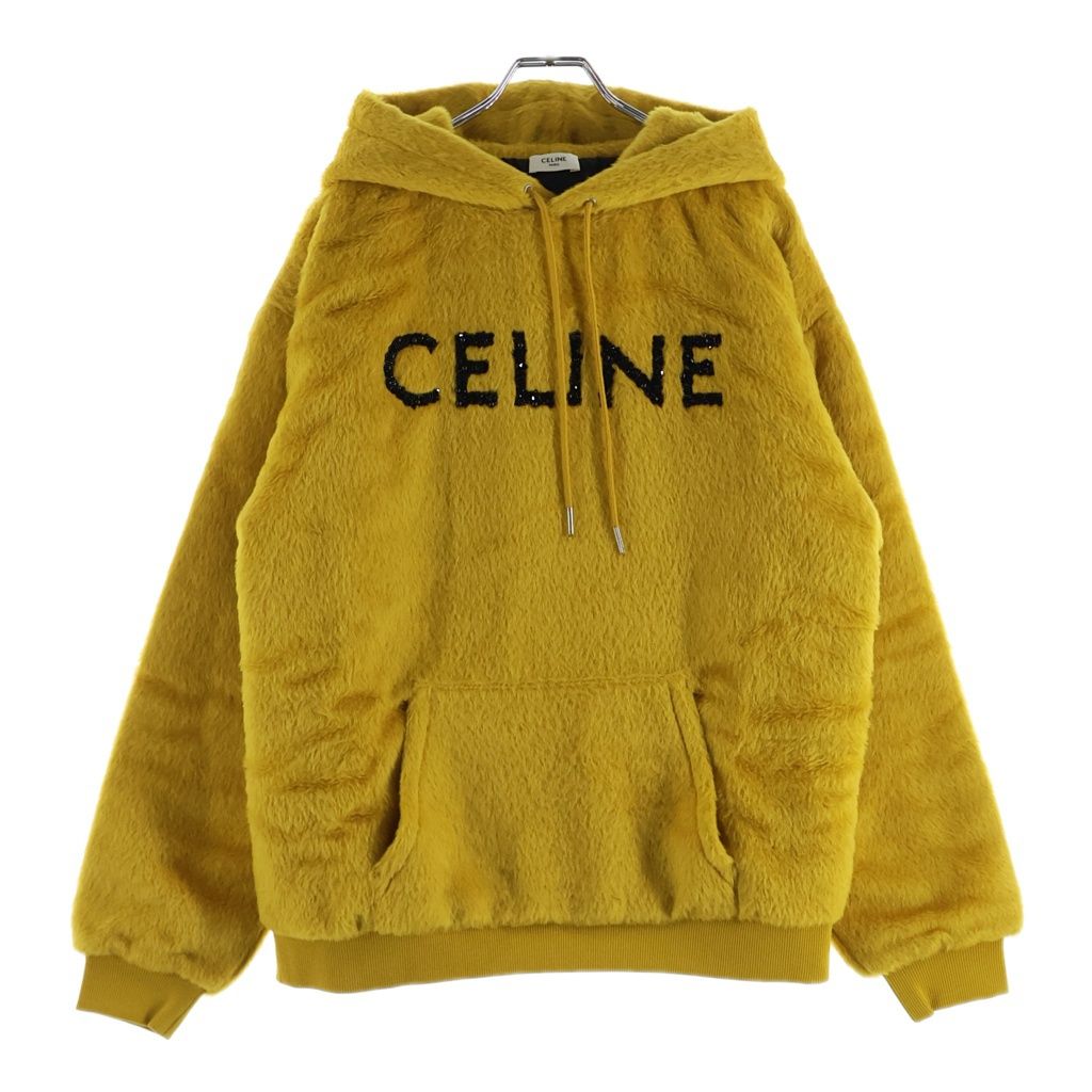 Celine Fuzzy Wool Logo Hoodie