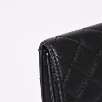 Chanel Metiers D'art Collection Clutch CC Logo Aged Calfskin Black — view 5