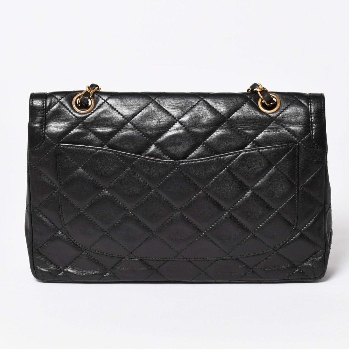 Chanel Quilted Double Flap Chain Shoulder Bag Limited Edition CC Logo Lambskin — view 2