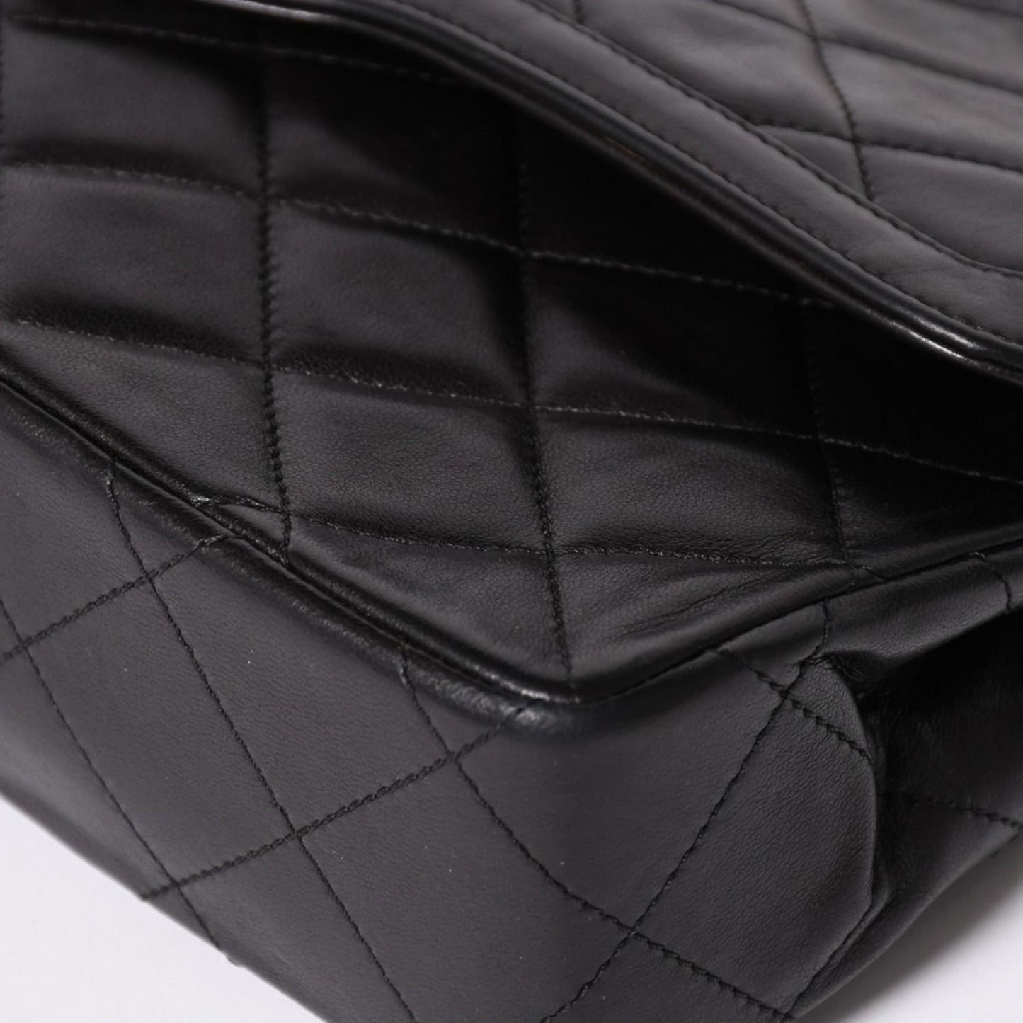 Chanel Quilted Double Flap Chain Shoulder Bag Limited Edition CC Logo Lambskin — view 8