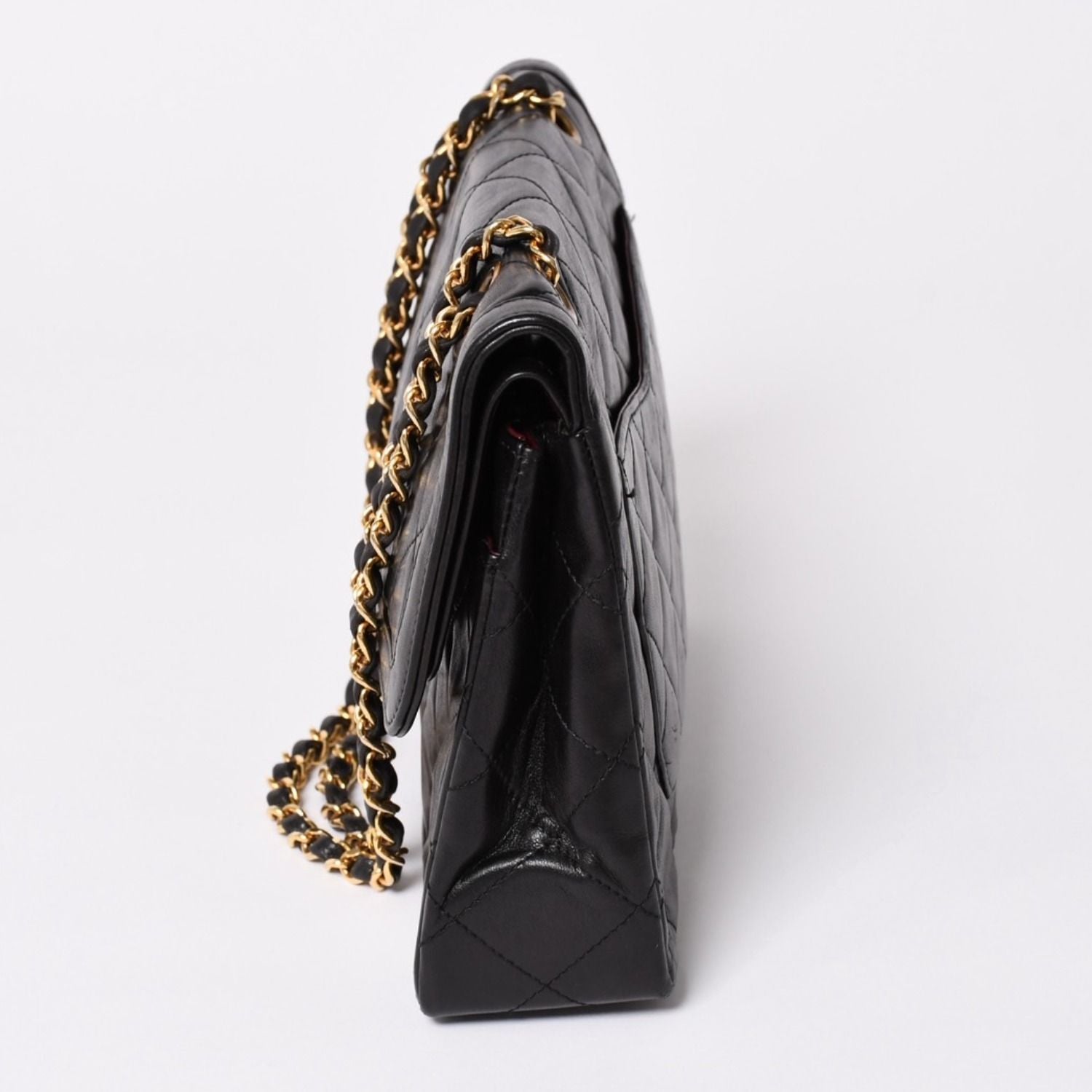 Chanel Quilted Double Flap Chain Shoulder Bag Limited Edition CC Logo Lambskin — view 4