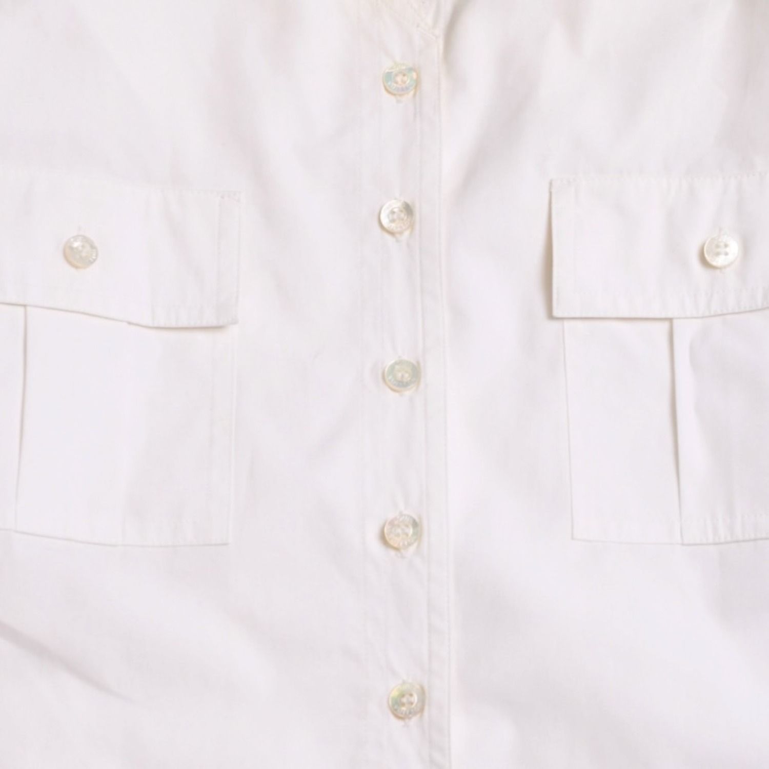 Louis Vuitton Mid Length Dress White Gold Cotton — view 6