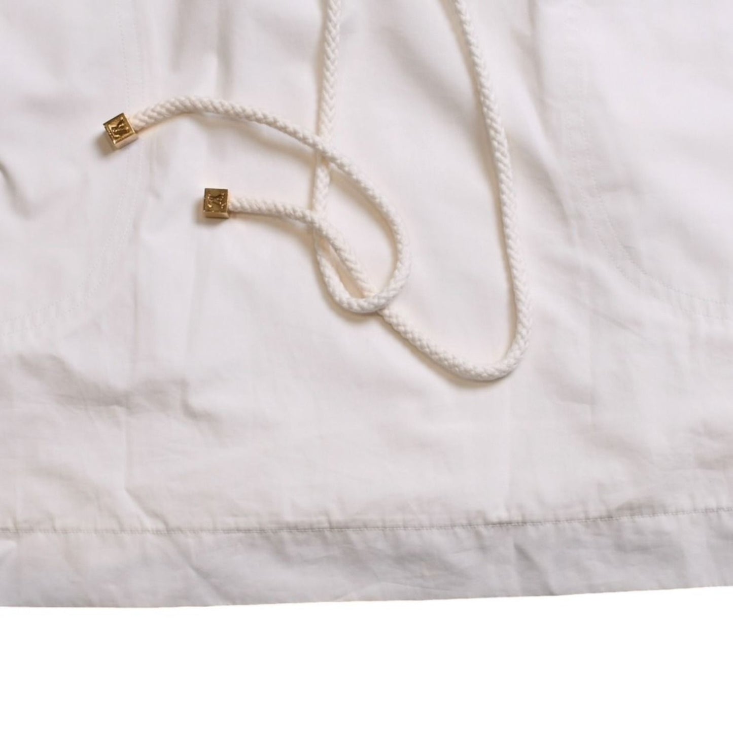 Louis Vuitton Mid Length Dress White Gold Cotton — view 7