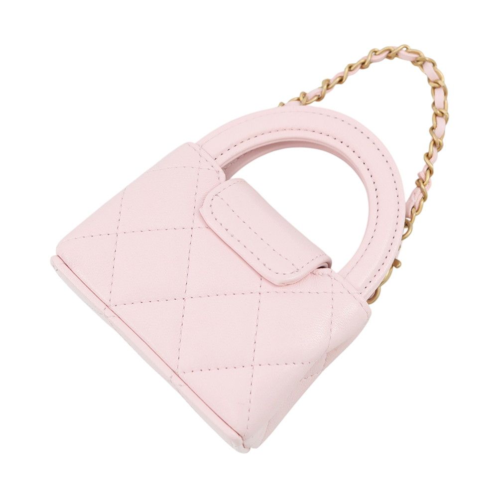 Chanel Charm CC Logo Quilted Mini Bag Lambskin Case — view 3