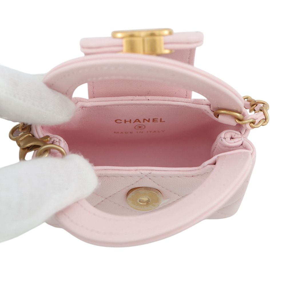 Chanel Charm CC Logo Quilted Mini Bag Lambskin Case — view 4