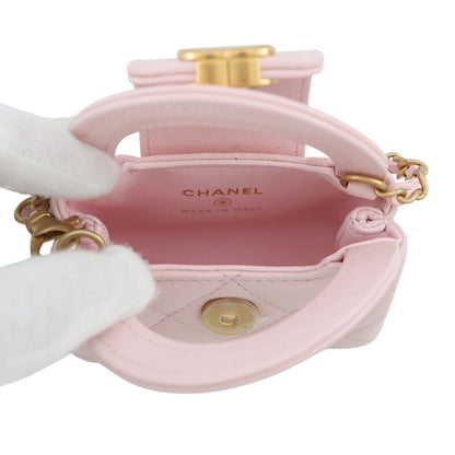 Chanel Charm CC Logo Quilted Mini Bag Lambskin Case — view 4