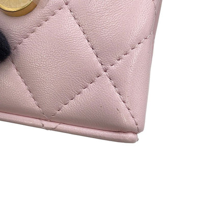 Chanel Charm CC Logo Quilted Mini Bag Lambskin Case — view 6