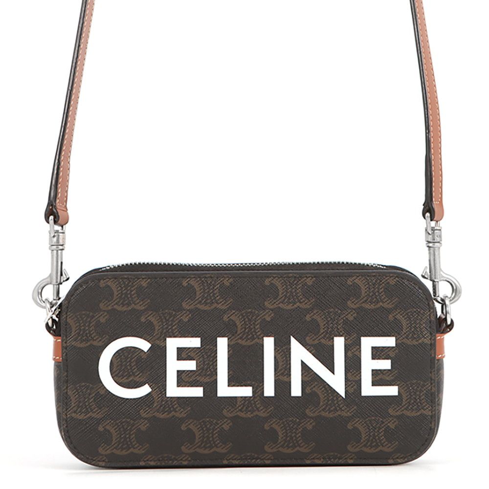 Celine Shoulder Bag Horizontal Leather Pouch