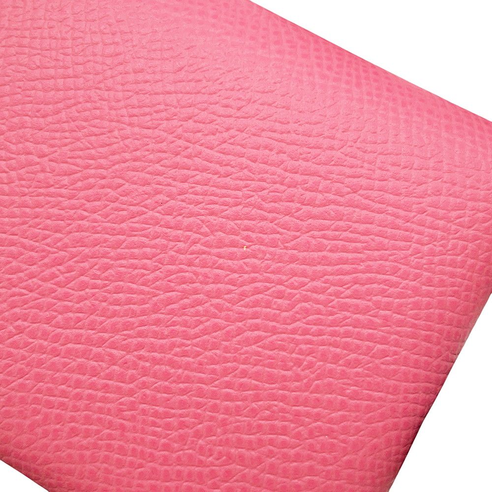 Hermes Coin Case Calvi Duo Rose Azalea Silver Epsom — view 6