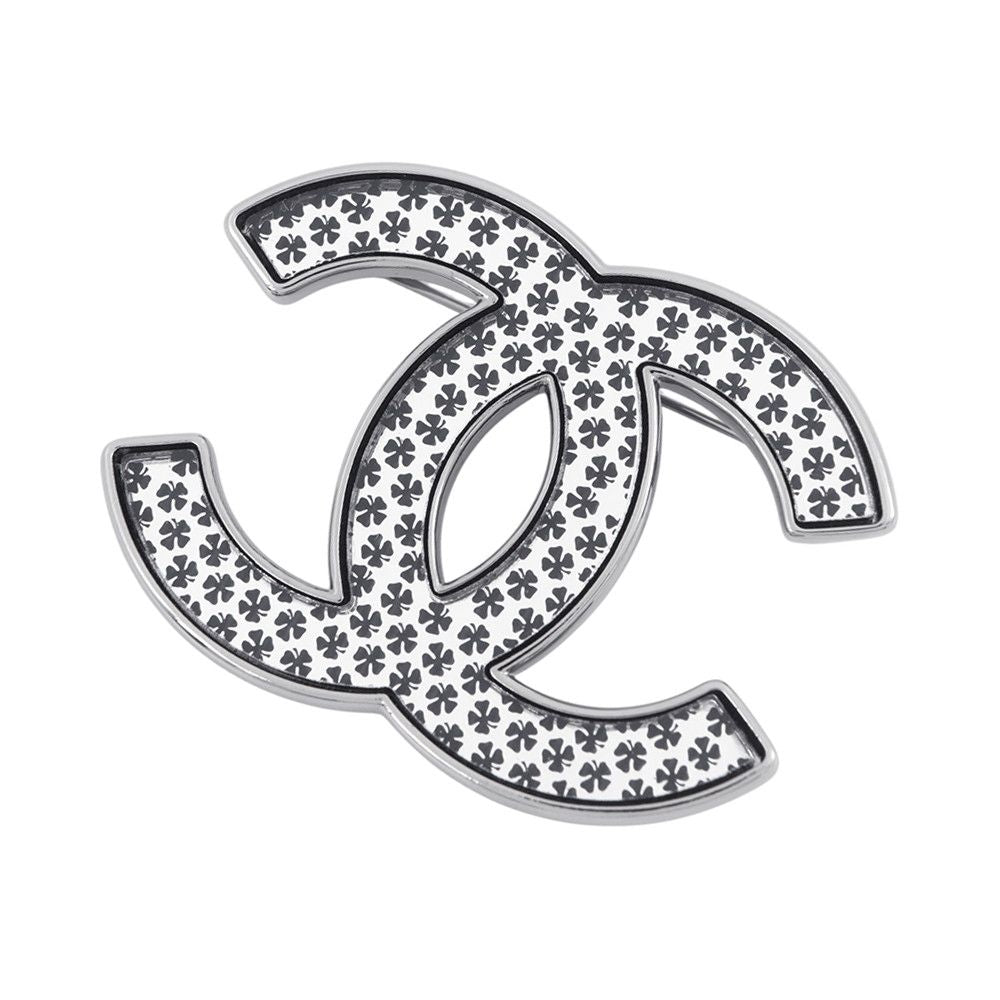 Chanel Brooch CC Logo Clover Pattern