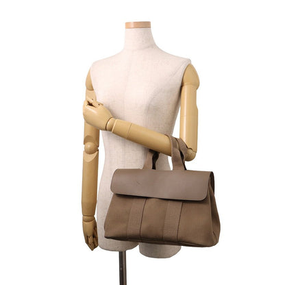 Hermes Handbag Valparaiso PM Etoupe Silver Toilet Blanc Leather — view 4
