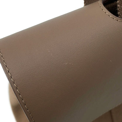 Hermes Handbag Valparaiso PM Etoupe Silver Toilet Blanc Leather — view 7