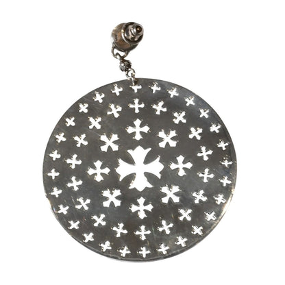 Chrome Hearts Circle CH Plus Drop Single Earrings 925 Sterling Silver — view 2