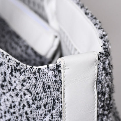 Chanel Cruise Collection Pile Beach Terry Cloth CC Logo White Gray Tote Bag — view 7