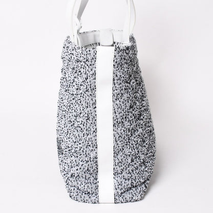 Chanel Cruise Collection Pile Beach Terry Cloth CC Logo White Gray Tote Bag — view 4