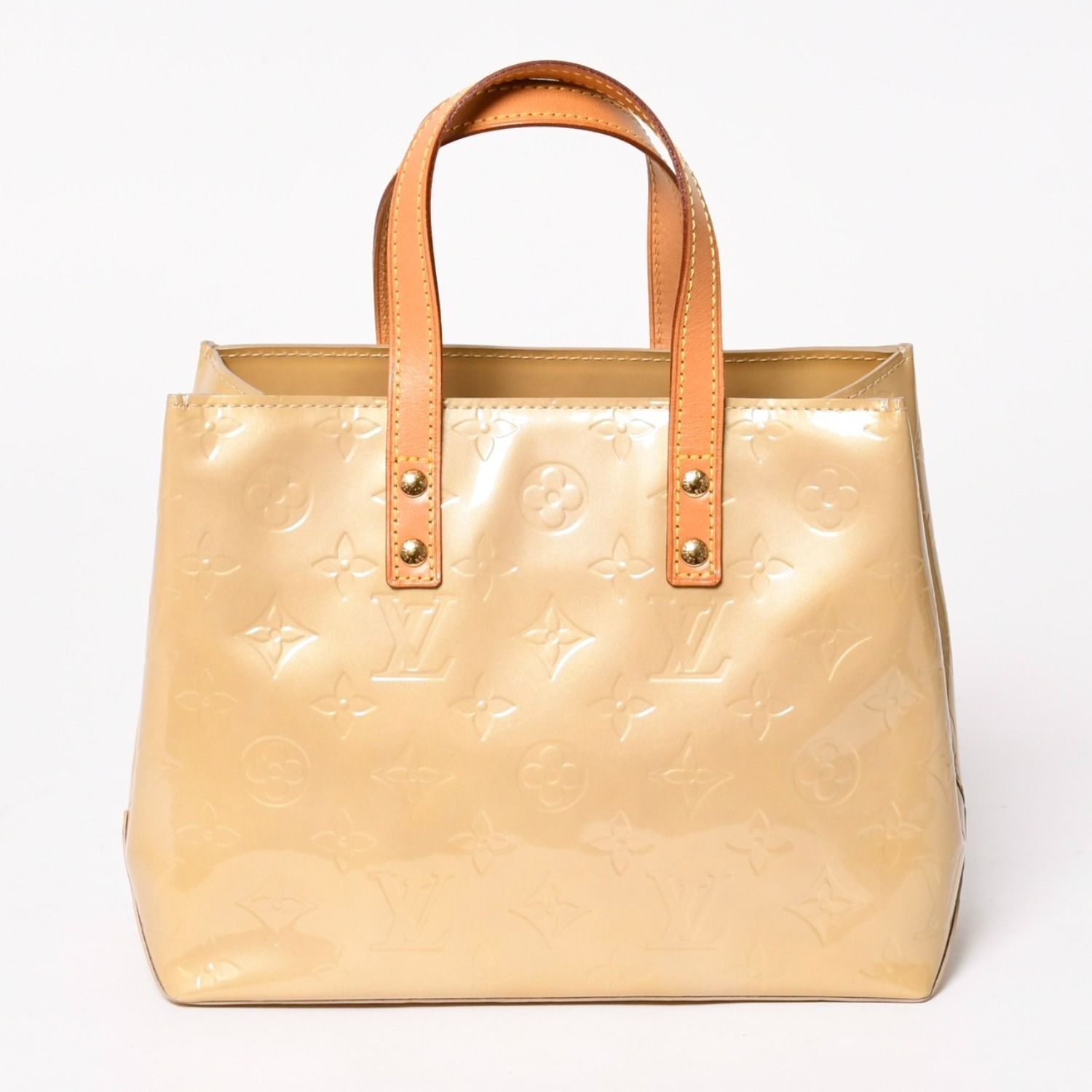 Louis Vuitton Tote Bag Gold Vernis Beige