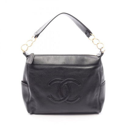 Chanel Handbag CC Logo Black Caviar Leather
