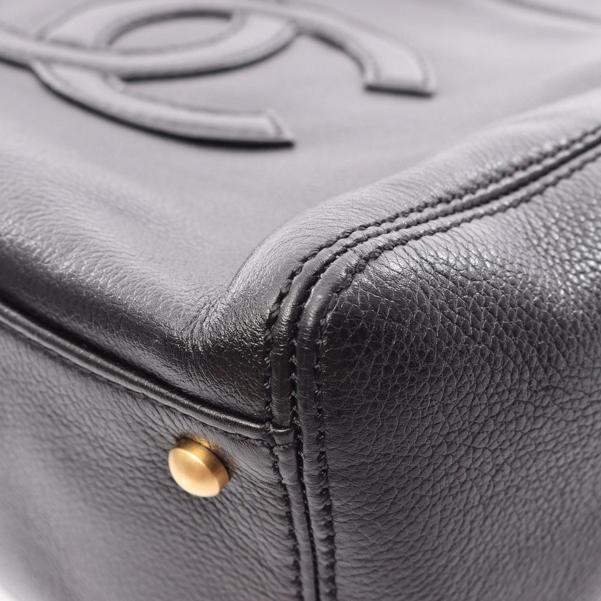 Chanel Handbag CC Logo Black Caviar Leather — view 6