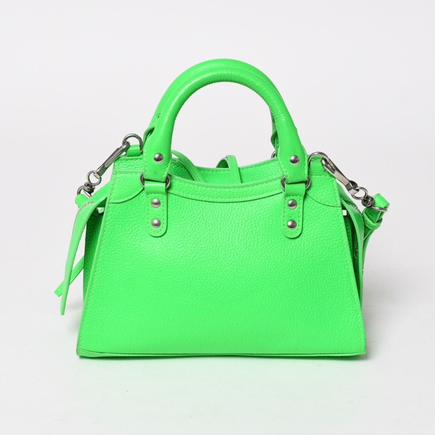 Balenciaga Mini Neo Classic City Shoulder Bag Green Silver — view 2