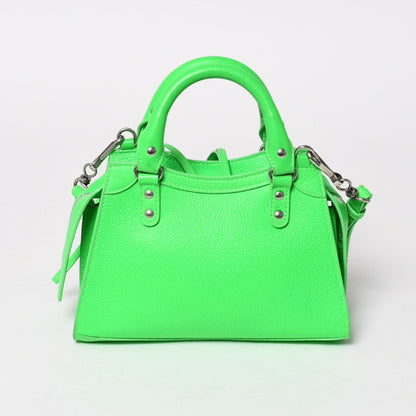 Balenciaga Mini Neo Classic City Shoulder Bag Green Silver — view 2