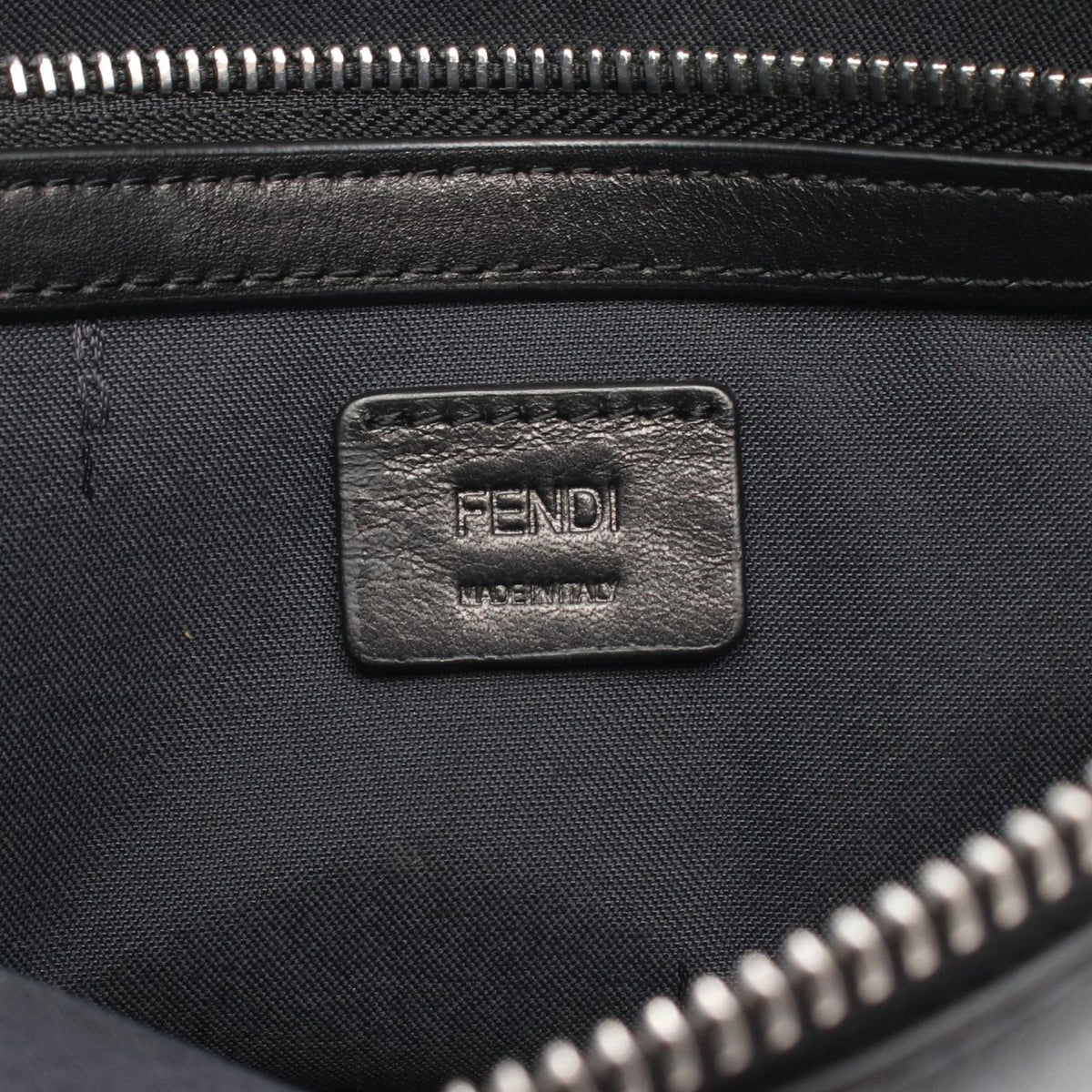 Fendi Clutch Bugs Eye Monster Brown Lambskin Exotic Leather — view 4