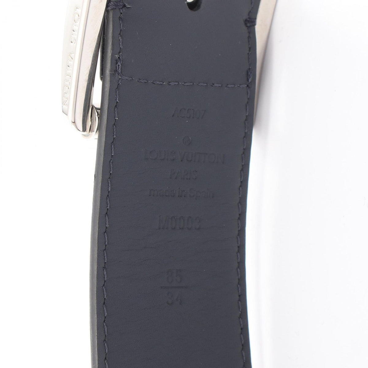 Louis Vuitton Belt Ceinture Reverso 40 Monogram Silver Reversible Leather — view 4